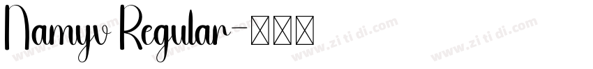 Namyv Regular字体转换